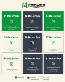 Content planner unggahan media sosial PPMI Madinah