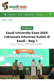 Liputan media saudinesia.id tentang Saudi University Expo 2025